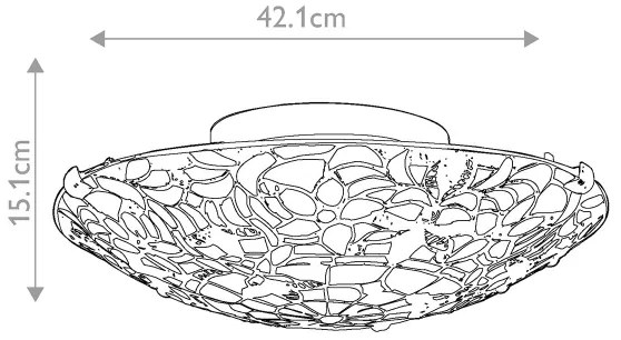 Elstead QZ-KAMI-F - Plafonieră Tiffany KAMI 2xE27/60W/230V