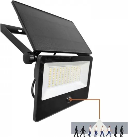 Proiector solar LED cu senzor NCS G2 LED/30W/3,7V 3000/4000/6500K IP54 5200 mAh