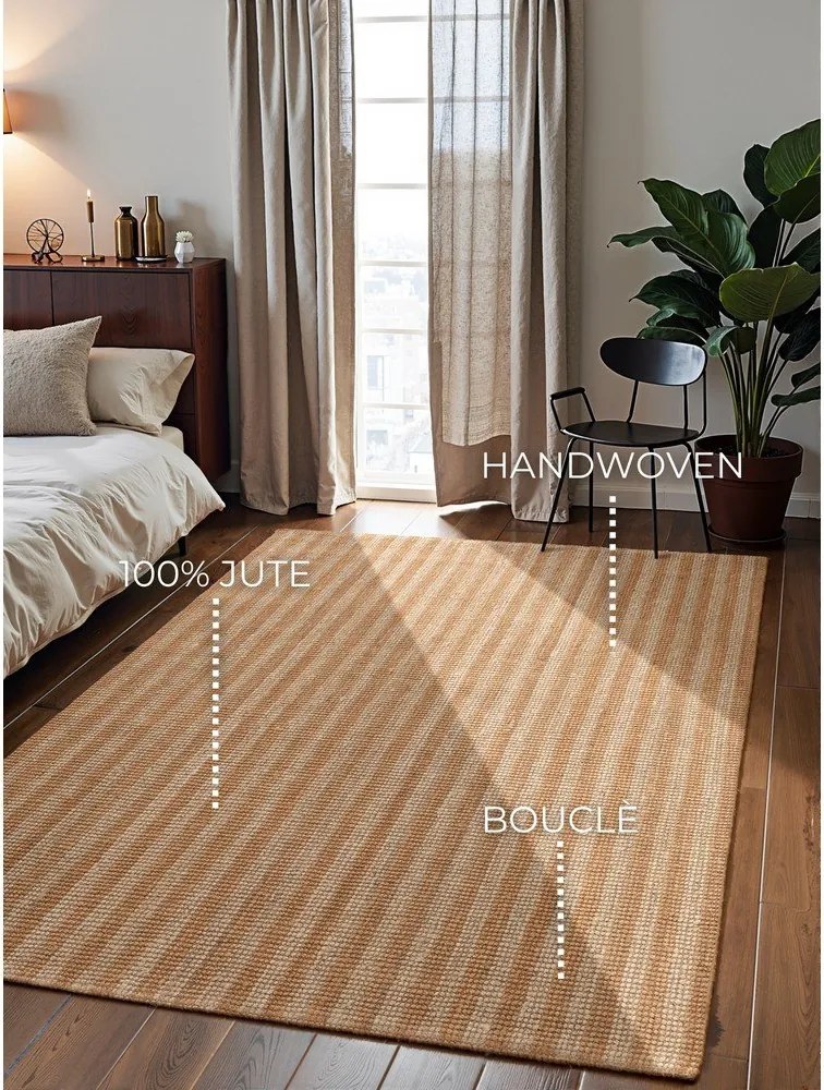 Covor bej țesut manual din iută 160x230 cm Harvest Amber – Elle Decoration