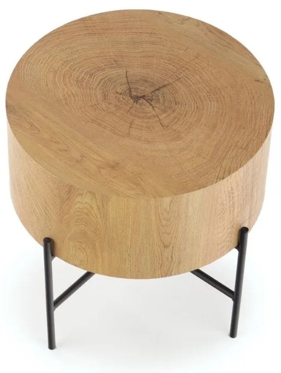 Masa de cafea Brooklyn S, stejar / negru