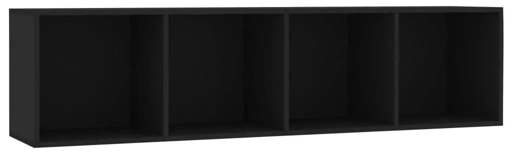Biblioteca Comoda TV, negru, 143x30x36 cm 1, Negru