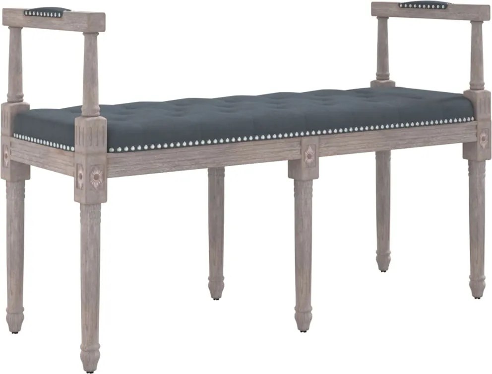 vidaXL Bancă, gri închis, 110x40x70 cm, catifea