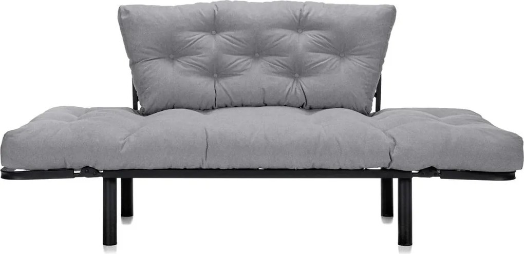 Canapea Extensibilă 2 locuri SUNNY, pentru terasă, 155x70x85 cm, Gri-Enjoy
