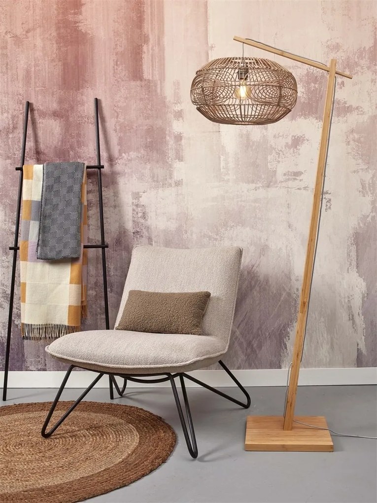 Lampadar eco din bambus cu ratan Madeira nat/48cm, nat