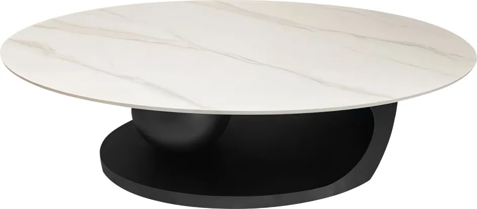 Măsuţă de cafea, imitaţie marmură/negru, AXEN