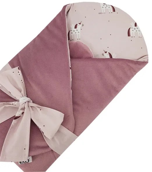 Pătură de înfășat din bumbac UNICORN 75x75 cm EKO