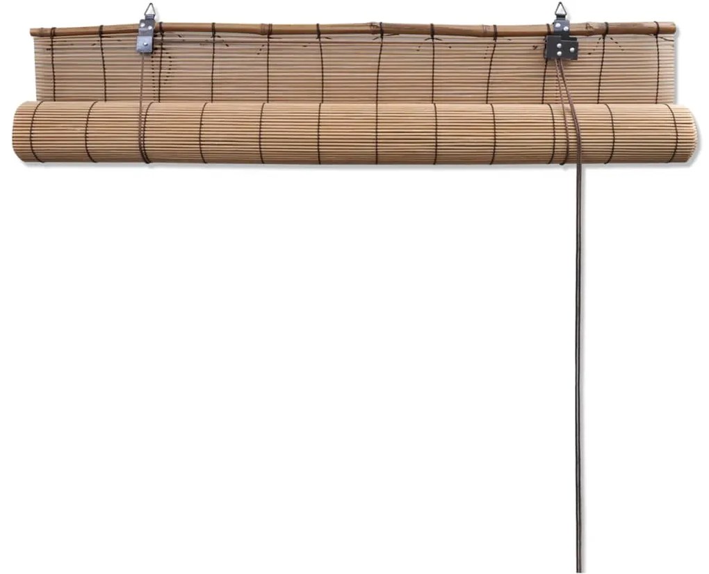 Jaluzea tip rulou, maro, 150 x 160 cm, bambus