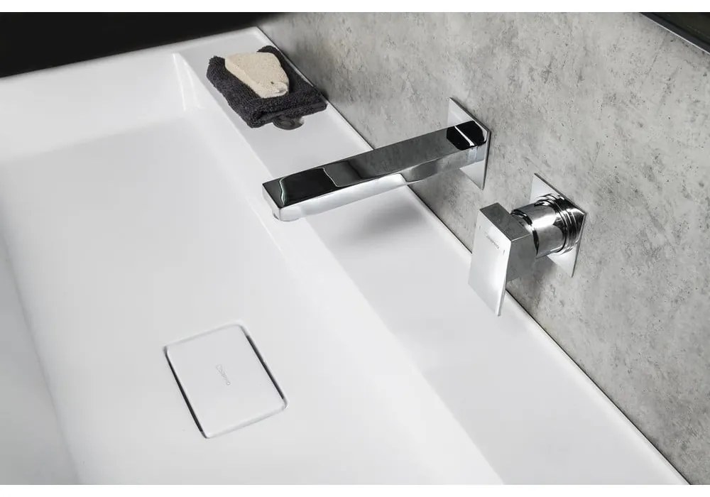 Baterie negru-mat pentru chiuvetă încastrată (1 ieșire) Latus – Sapho