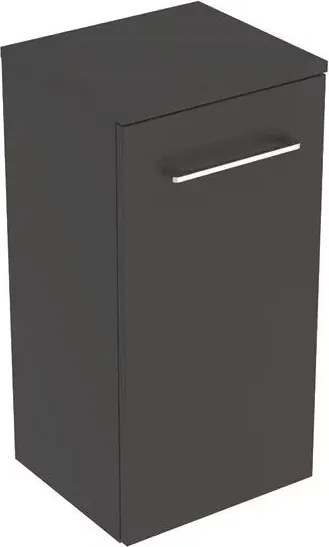 Dulap baie suspendat pentru lavoar Geberit Selnova Square lava gri inchis 1 usa 33 cm