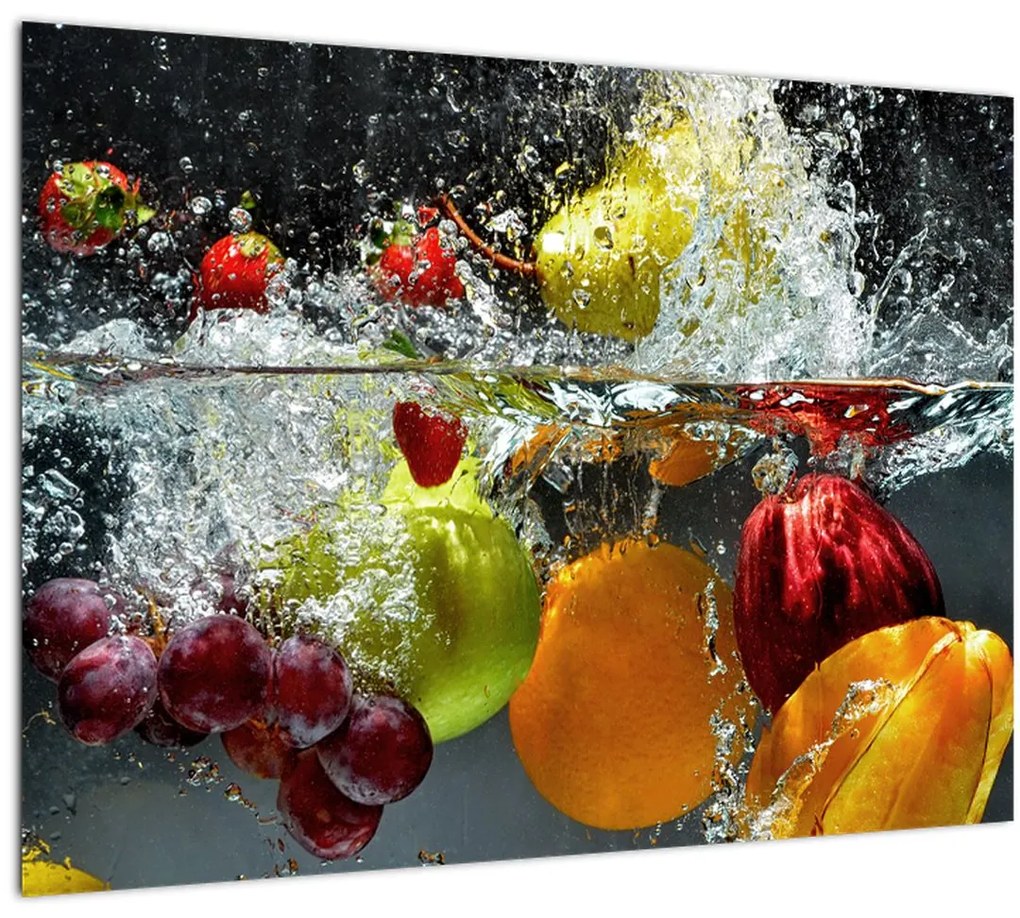 Tablou pe sticlă - Fructe (70x50 cm)
