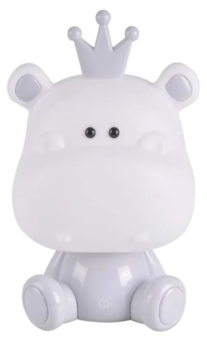 LED Lampă de seară dimmabilă pentru copii LED/2,5W/230V hipopotam cenușiu