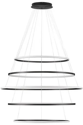 Lustra LED CCT, Design Circular, 120cm, Negru, Maelo NVL-9130643