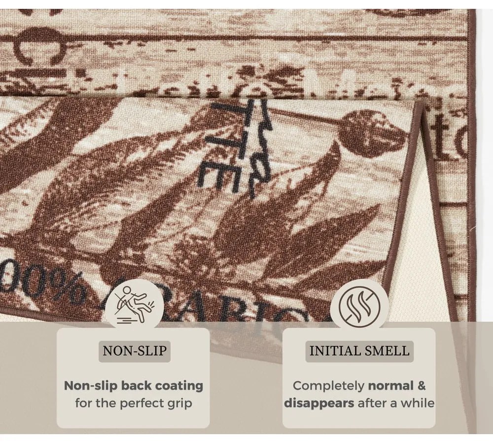 Covor tip traversă de bucătărie Hanse Home Delicious Coffee, 67x180 cm, maro