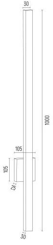 Aplica LED de perete desgin minimalist Asse alama H-100cm