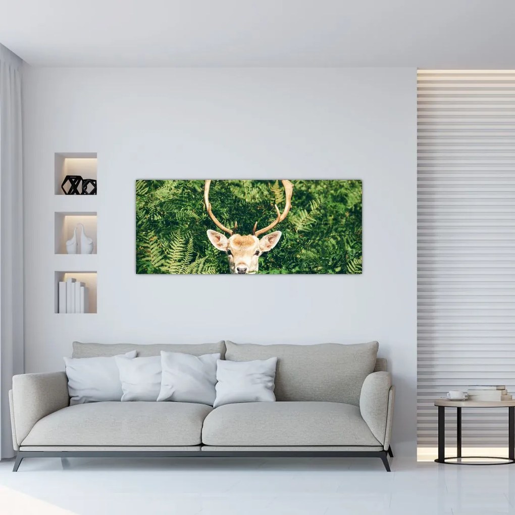 Tablou detaliu cu cap de căprioară (120x50 cm), în 40 de alte dimensiuni noi