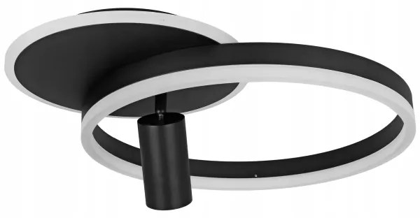 Plafonieră LED/38W/230V + 1xGU10/30W neagră