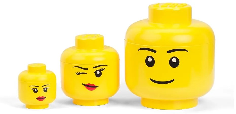 Cutie depozitare LEGO® Winky L, galben, ⌀ 24,2 cm