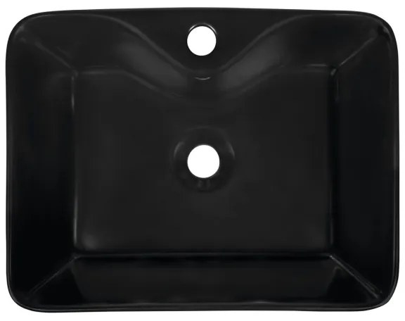 Sapho - Lavoar pentru blat BALENA 48x37 cm, negru mat