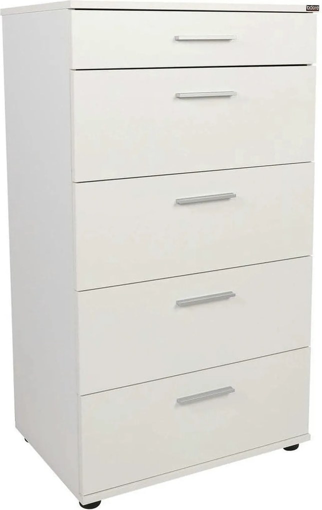 Comoda SFN-550-BB-1, alb, PAL melaminat, 60x44x108 cm