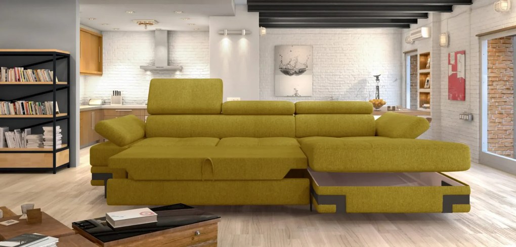 Coltar living extensibil Emporio Mini pe dreapta – L270 x l173 x h90 cm