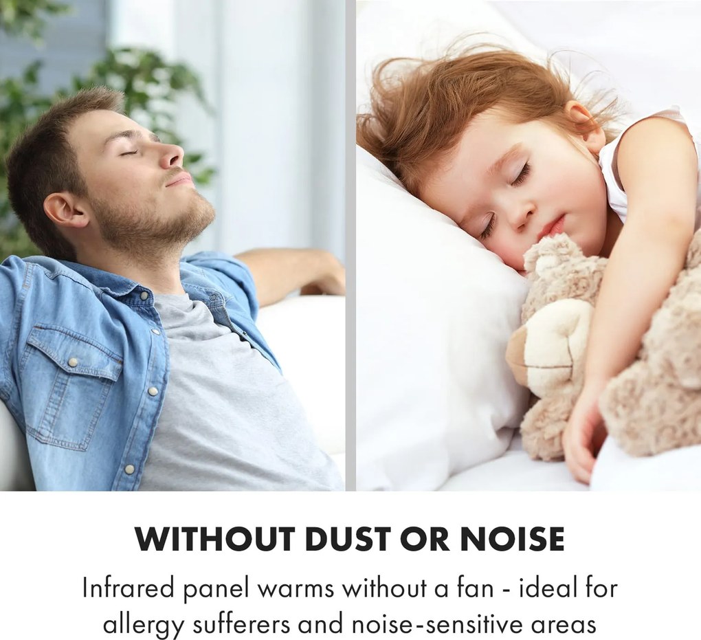 Klarstein Wonderwall Air Art Smart, încălzitor cu infraroșu, 60 x 60 cm, 350 W, aplicație, valuri