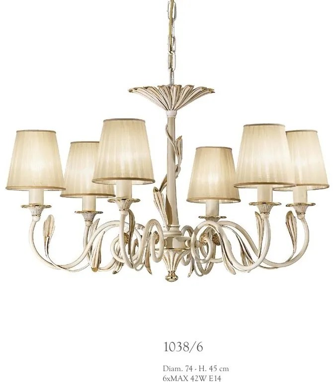 Candelabru 6 brate LUX realizat manual Greta