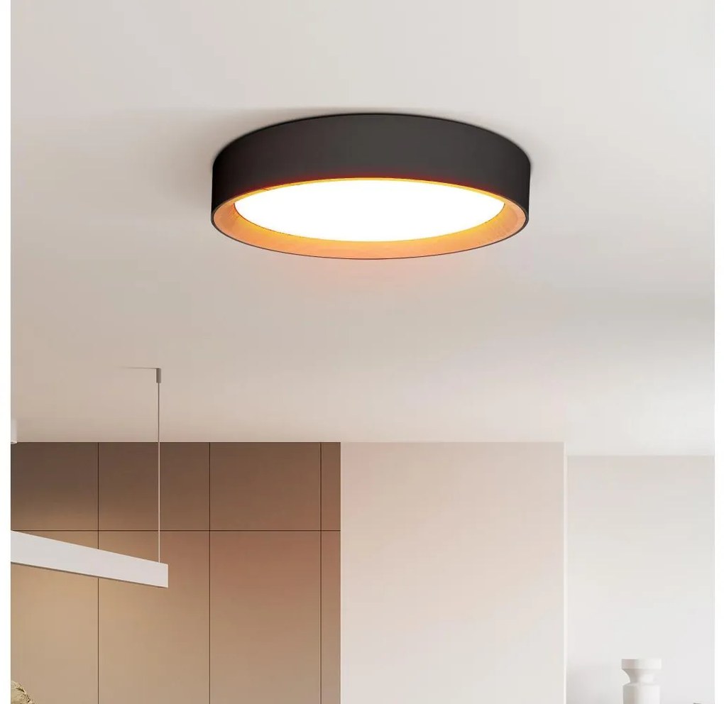 Plafonieră LED dimabilă Solight WO8016 LARIOS LED/48W/230V d. 39 cm negru + telecomandă