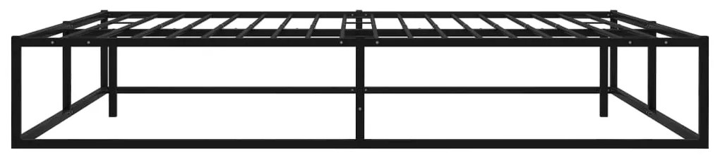 Cadru de pat, negru, 160 x 200 cm, metal