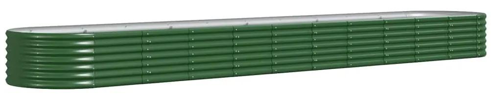 Jardiniera gradina verde 440x80x36 cm otel vopsit electrostatic 1, Verde, 440 x 80 x 36 cm