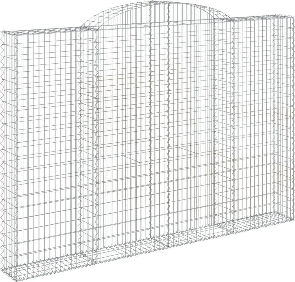 vidaXL Coș gabion arcuit, 300x30x200/220 cm, fier galvanizat