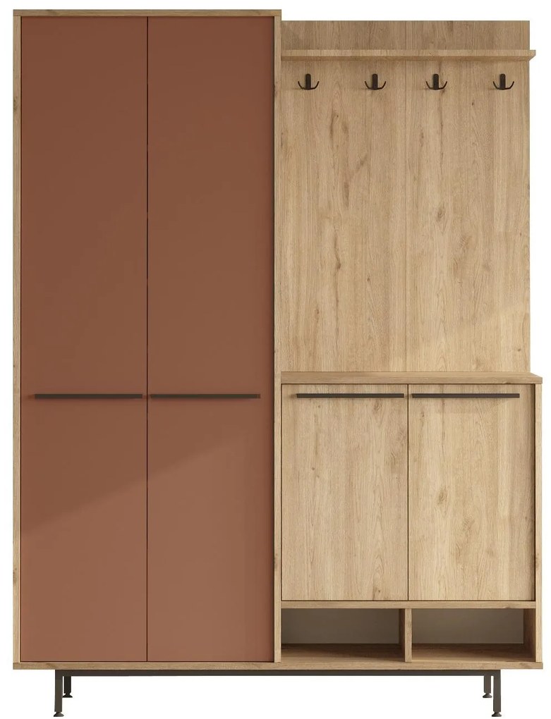 Panou hol Opuntia 1 (Stejar + Cărămiziu) . 1102435
