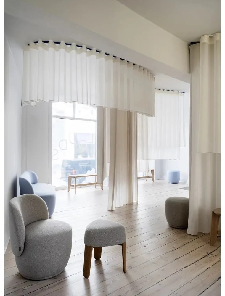 Bancă bej cu tapițerie din stofă bouclé KUON – Blomus