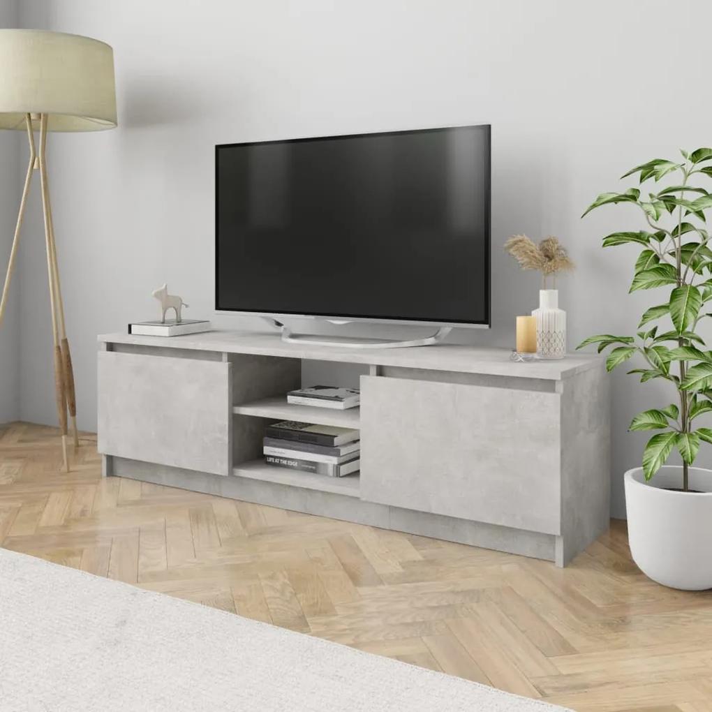 800571 vidaXL Comodă TV, gri beton, 120 x 30 x 35,5 cm, PAL