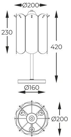 Lampă de masă Zuma Line MT3523-3S-EGN NIRA 3xE14/40W/230V auriu