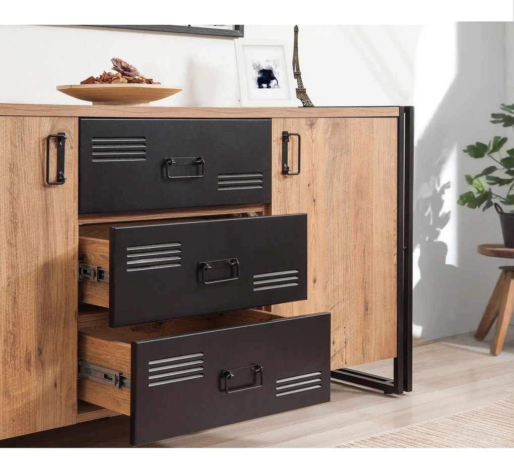 Consolă Cosmo Rio Atlantic Pine Negru