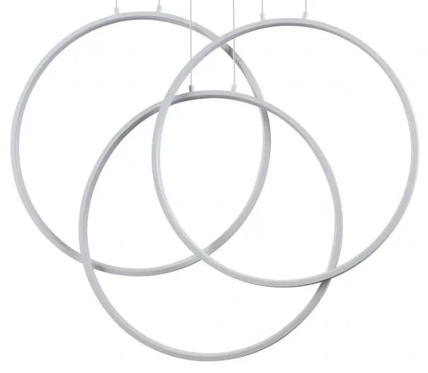 Lustra LED suspendata design geometric circular FRAME PL alba