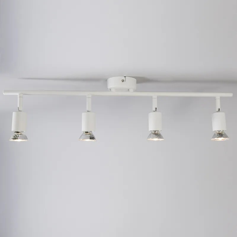 Spotlight modern alb inclinabil cu 4 lumini - Jeany