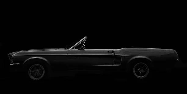 Ilustrație American Classic Car, 1960 Ford Mustang, Bim