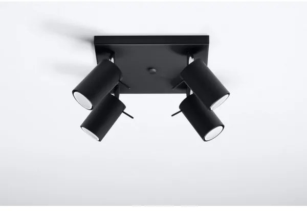 Lampă spot RING 4 4xGU10/40W/230V negru