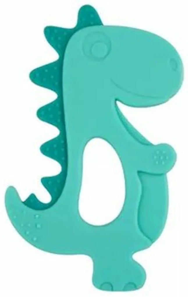 Inel gingival silicon Canpol Babies, Dino, verde