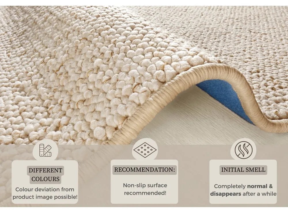 Covor crem 80x150 cm Wolly – BT Carpet