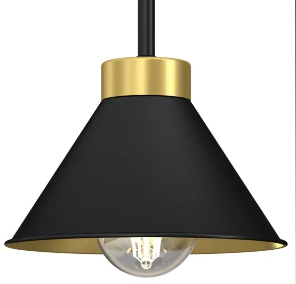 Lampă de masă DEMET 1xE27/15W/230V negru/auriu