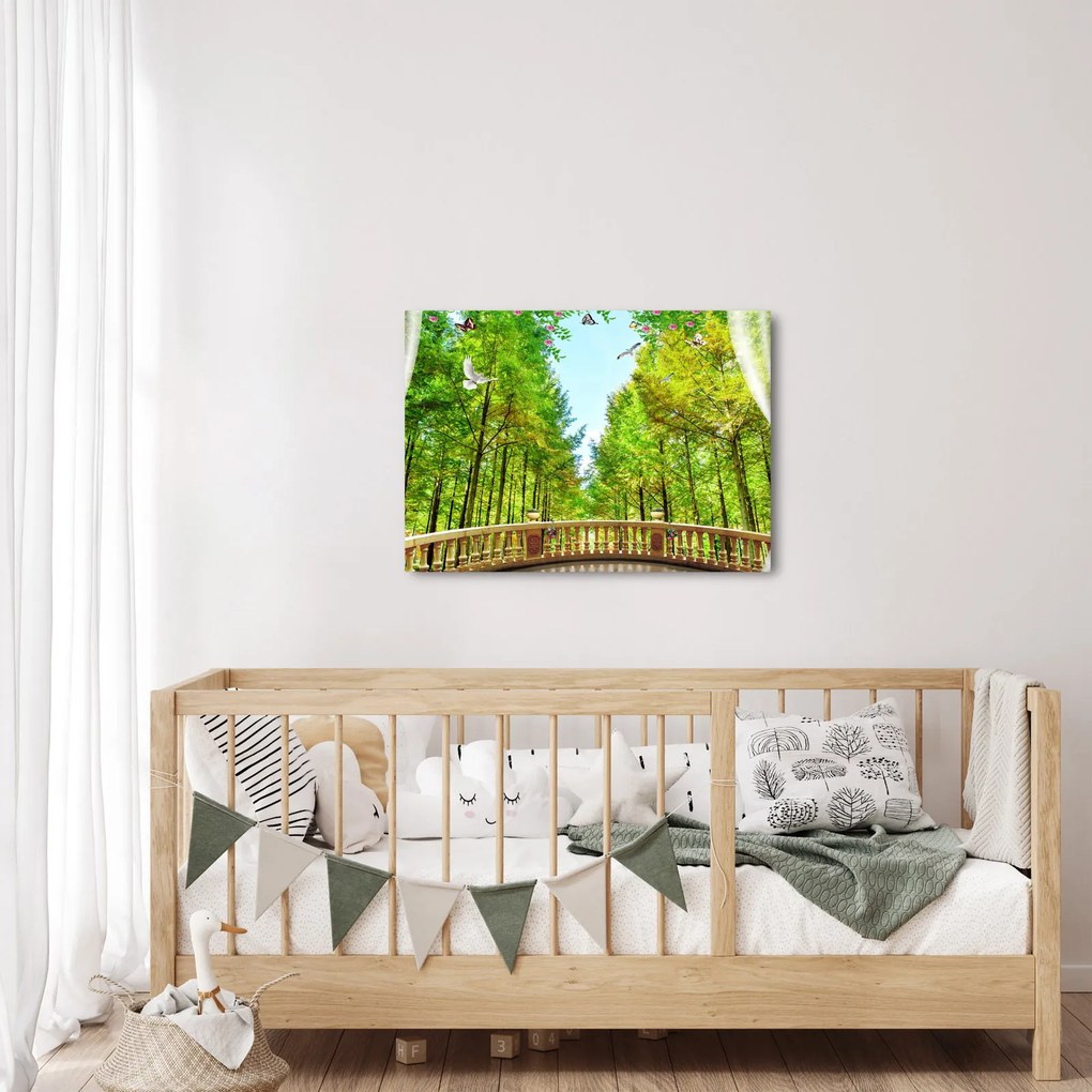 Tablou - Privire spre pădure (70x50 cm)