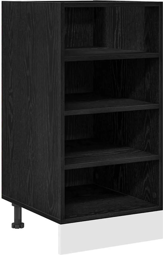 vidaXL Culoar de bază pentru bucătărie Stejar negru Lemn compozit