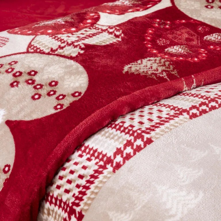 Lenjerie de pat din micropluș INIMĂ