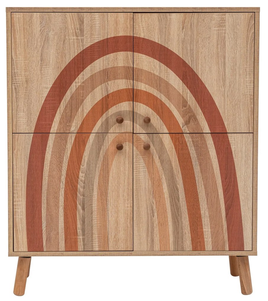 Mobilier pentru hol Maluxe Iris (Stejar sonoma + Piatră). 1089070