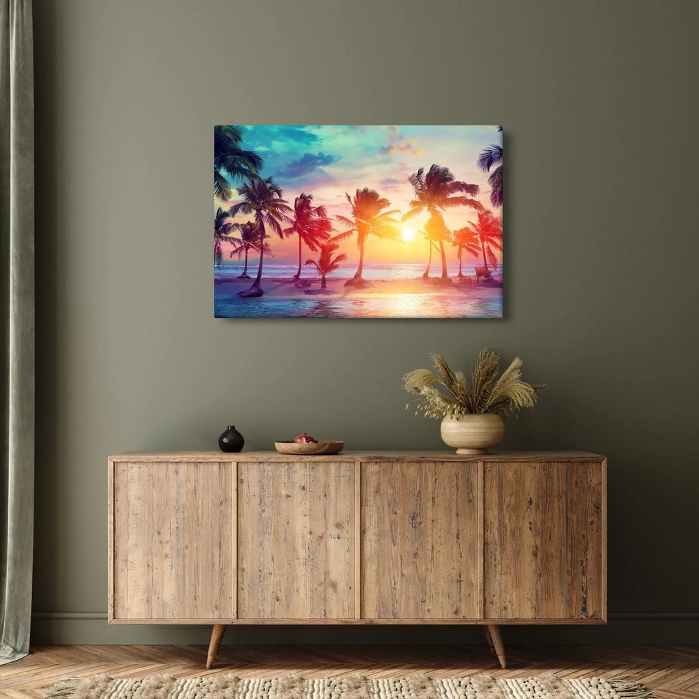 Tablou - Apus de soare tropical (90x60 cm)