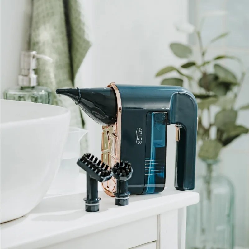 Aparat multifunctional de curatare cu aburi Adler AD 7050, 1200 W, 22ml/min, Rezistenta apa IPX4, 0.120 L, Accesorii, Verde