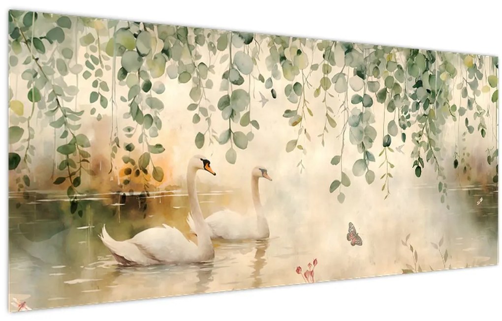 Tablou - Lac, acvariu (120x50 cm)