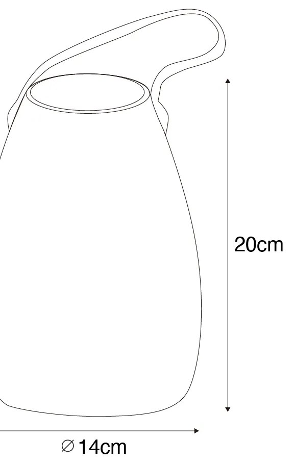 Set de 2 lămpi de masă albe RGBW reîncărcabile IP54 - Pion
